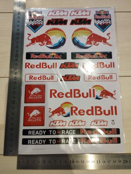 REDBULLステッカー 1シート分 バイクステッカー motoGP レーシングステッカー レッドブルステッカー