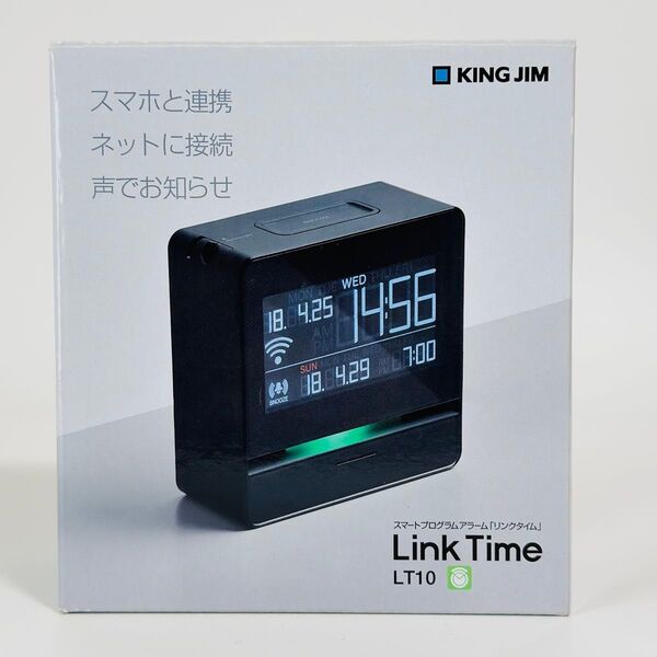 キングジム 時計 スマートアラーム リンクタイム 黒 LT10クロ