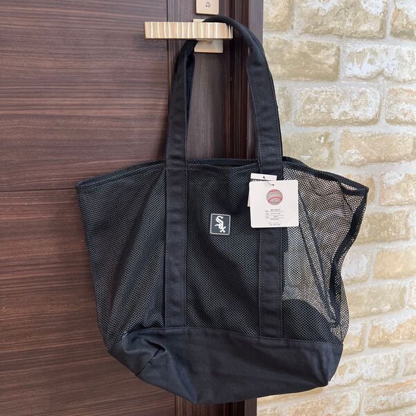 新品★MLB メジャーリーグベースボール トートバッグ ブラック ホワイトソックス