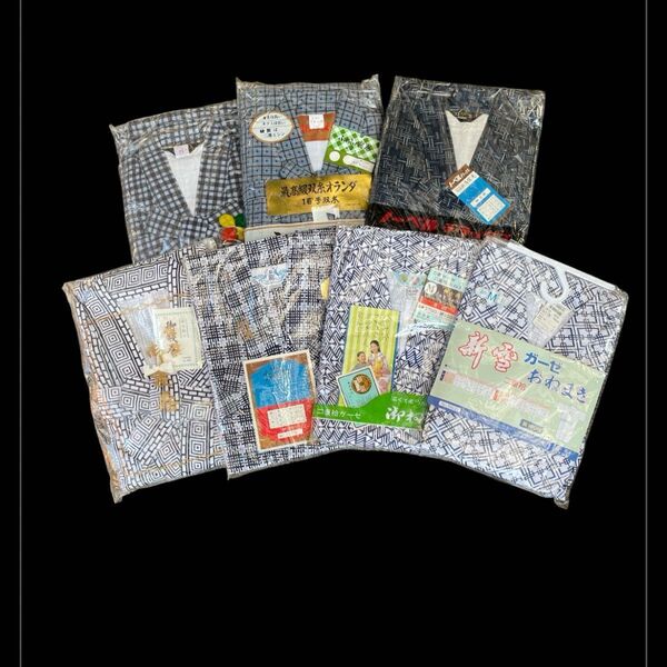 パジャマ 部屋着】紳士 ガーゼ おねまき 寝巻き 7枚 M 新品 未使用