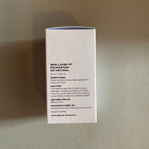 ABOUT__TONE. アバウトトーン スキンレイヤー フィットファンデーション 23 NATURAL 30ml 韓国コスメ