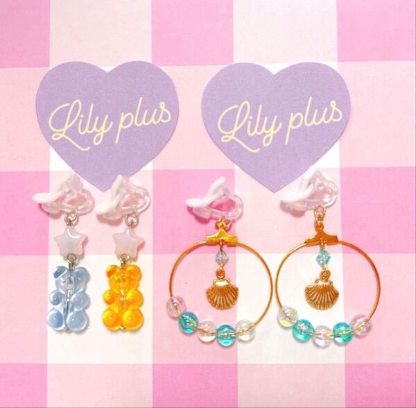 【夏休み週末特別価格】キッズイヤリング No.374 子供用 キッズアクセサリー