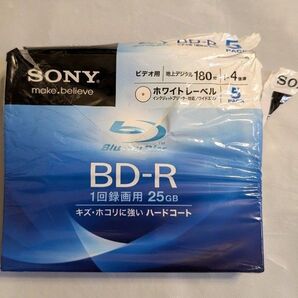 新品 SONY ブルーレイディスク ビデオ用BD-R 追記型 片面1層 5枚