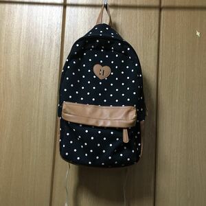  polka dot pattern rucksack 