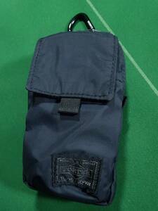 * Porter LAYER nylon material mobile pouch multi pouch mat navy iPhone 12 13mini correspondence beautiful goods!!!*