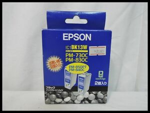  EPSON エプソン IC1BK13W ブラック 2個入り インクカートリッジ 未開封 期限切れ 純正品 保管品