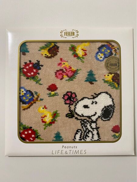 【新品】フェイラー スヌーピー ハイジ ベージュ 2021年 阪急限定 PEANUTS FEILER ハンカチ ハンドタオル