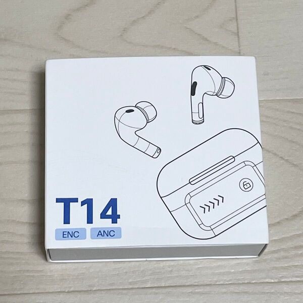 Bluetoothイヤホン T14 ENC ANC マイク付き ブラック