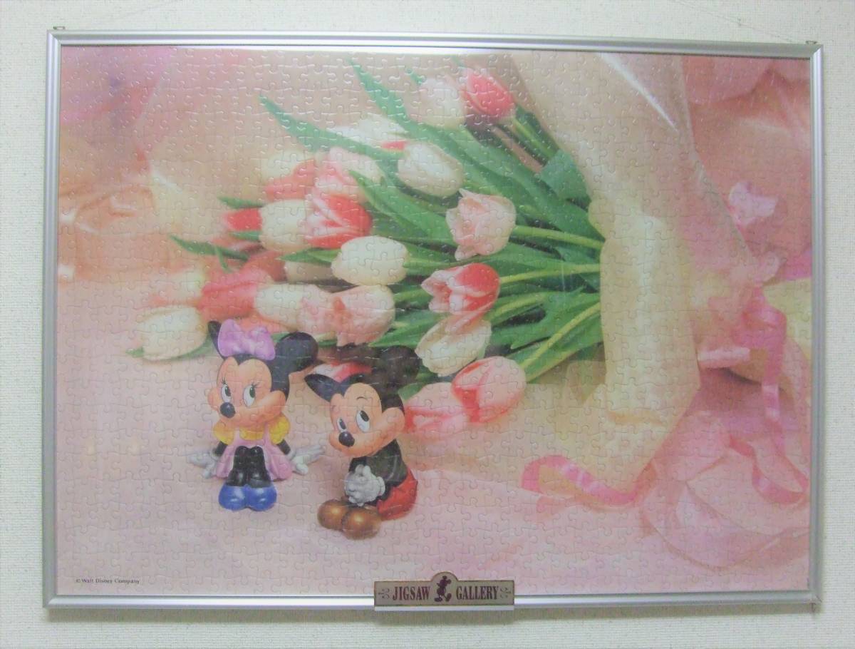 Disney Mickey Mouse Minnie Mouse Puzzle Produit fini Intérieur Encadré Accessoires intérieurs Puzzle Art Peinture Couple Fleurs, meubles, intérieur, Accessoires intérieurs, autres