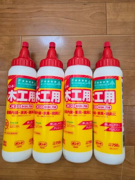 木工用接着剤 CH38 750ml 4本セット コニシ ボンド 木工用 CH38 らくらく750 KONISHI ボトル