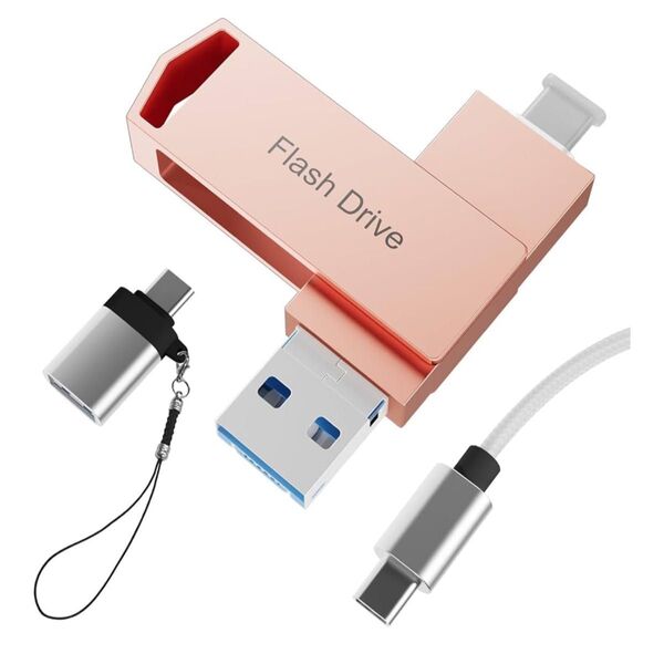 【新品未使用】USB メモリ 256GB iPhone対応 4in1 USBメモリー アルバムからデータ保存 スマホ 小型 usb