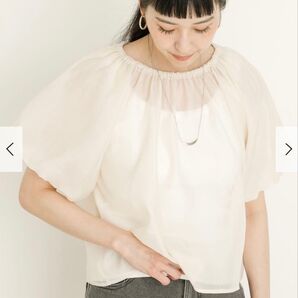 UR Lab ギャザー シアーブラウス 半袖 ブラウス FREE URBAN RESEARCH