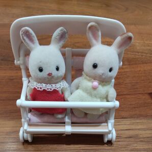 シルバニアファミリー ウサギの赤ちゃん 双子 ベビーカーセット