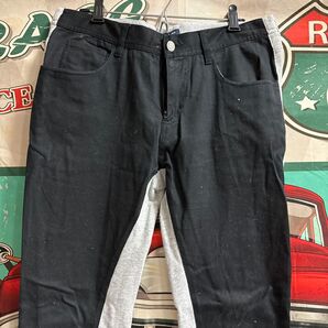 パンツ ブラック×グレーライン入り シンプルデザイン アーバンリサーチ