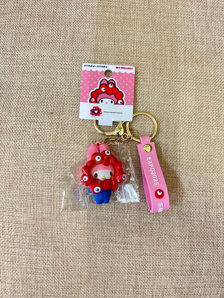 マイメロディ 立体マスコットキーホルダー サンリオ 大阪関西万博 ミャクミャク