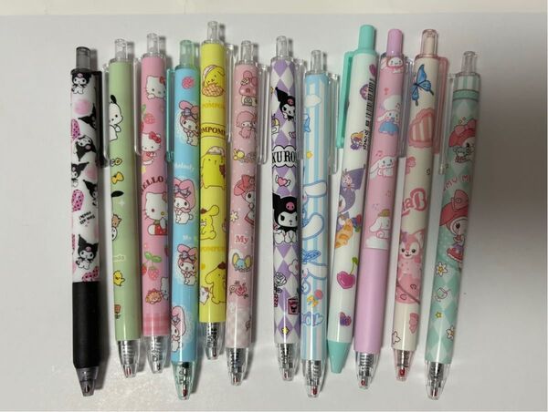 ボールペン 中性 可愛い文房具 0.5mm 黒インク 12本セット