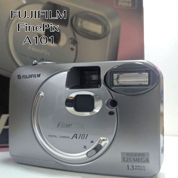 【ジャンク・付属品完備】FUJIFILM 富士フイルム FinePix A101 レトロデジカメ オールドコンデジ