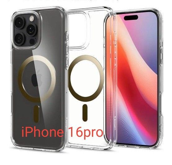 Spigen iPhone 16 Pro ケース MagSafe対応 クリア 透明 ストラップホール 米軍MIL規格