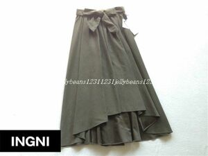 INGNI wing also cloth sash attaching pi-chiire Hem / skirt khaki 
