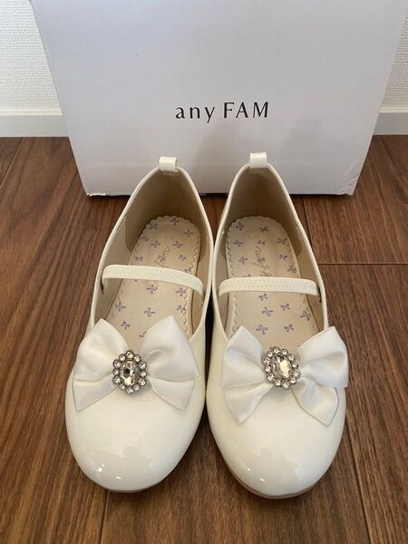 ☆エニィファム フォーマルリボンシューズ 22cm☆any Fam 白 靴