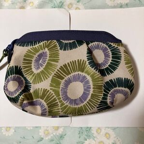マルチカラー 円形模様 ポーチ 小物入れ