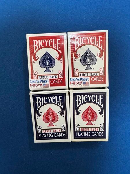 BICYCLE Bicycle トランプ バイシクル マジック 赤 レッド青ブルー4デックバイスクル