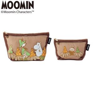 ムーミン 仕分け メッシュポーチ (ブラウン)大小2個セット ☆新品・未使用