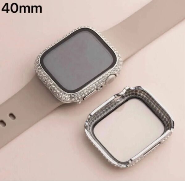 Apple Watch カバー キラキラ 40mm 保護カバー ケース ガラス付 レディース かわいい スマートウォッチ