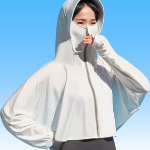 日焼け止めウェア レディース UPF50+ 接触冷感 ラッシュガード スポーツ フリー素材 キャンバス生地