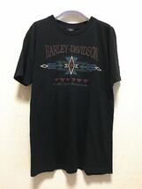 90s HARLEY DAVIDSON ヴィンテージ Tシャツ USA製 ハーレーダビッドソン 黒 ラメ入り M /バイカー USA古着 90年代ヴィンテージ 1995_画像1