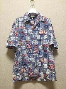 PARADISE BAY パラダイスベイ アロハシャツ ハワイアンシャツ 花柄 総柄シャツ 半袖シャツ M ハワイ製