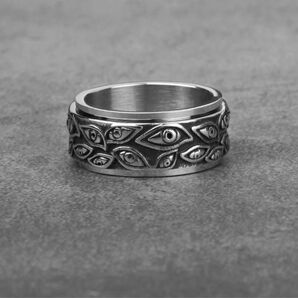 158 リング s925 18号 スピナー ヴィンテージ パンク 回転式