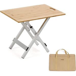 HOMFUL バタフライサイドテーブル ウッドサイドテーブル 収納ケース付 ソロテーブル ウッドローテーブル アウトドアテーブル