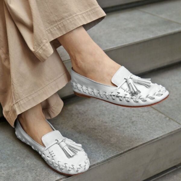 Deuxieme Classe SPELTA スペルタ ドゥーズィエムクラス moccasins モカシン レザー ホワイト
