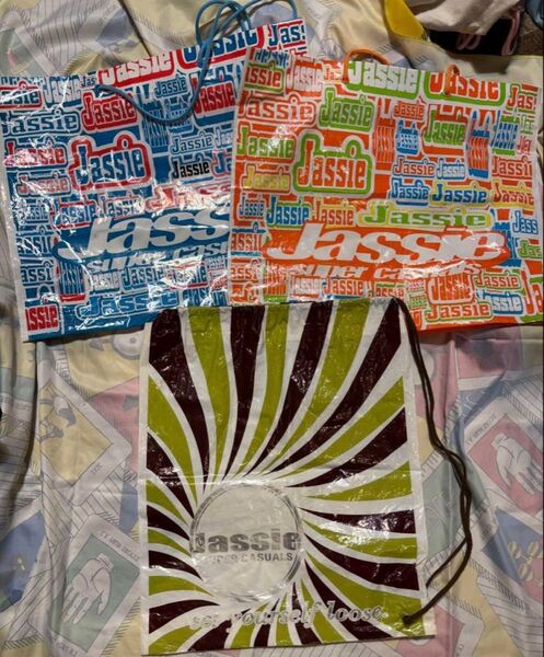 Jassie ショッパー ショップ袋 3枚セット 昭和レトロ