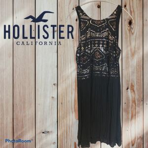 Hollister ワンピース　S フォーマル　カジュアル　ドレス　ブラック　キラキラ　