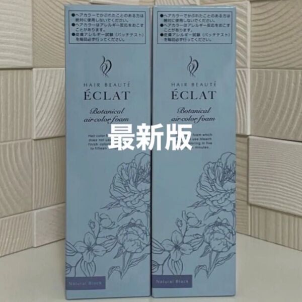 ヘアボーテ エクラ ボタニカル エアカラーフォームup ナチュラルブラック 150g×2 ブラック ヘアカラー 新品 未開封