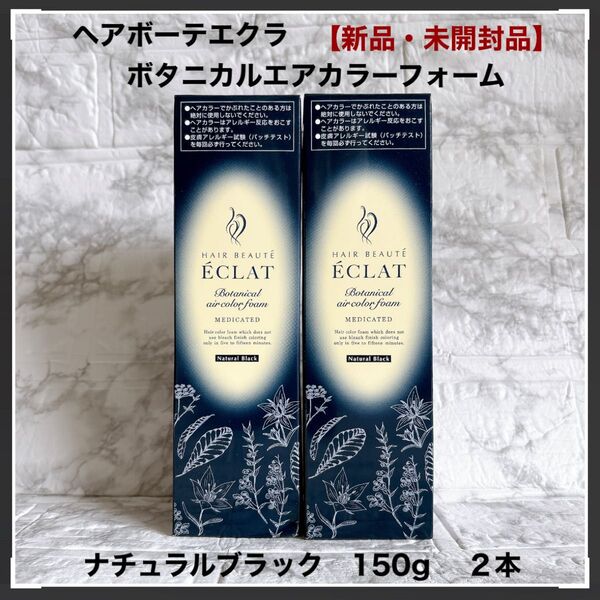 ヘアボーテ エクラ ボタニカルエアカラーフォーム ナチュラルブラック 150g 2本 【新品・未開封品】