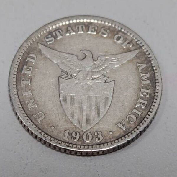 1903年 フィリピン 20センタボ銀貨 アメリカ合衆国領