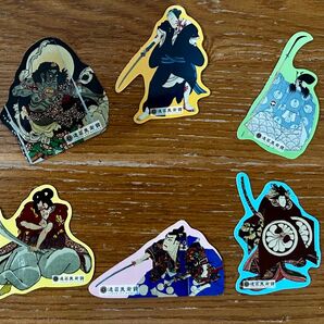 浮世絵ステッカー 6枚セット