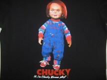 ★古着 2018年 UNIQLO ユニクロ WOMEN バックトゥーザ80’s グラフィックTシャツ 半袖 M 黒 CHUCKY チャッキー チャイルドプレイ 女性用★_画像4