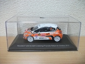 ◇WHITE BOX　1/43　プジョー 208 R2 #29 K.Abbring-P.Vyncke Rallye du Condroz 2013◇