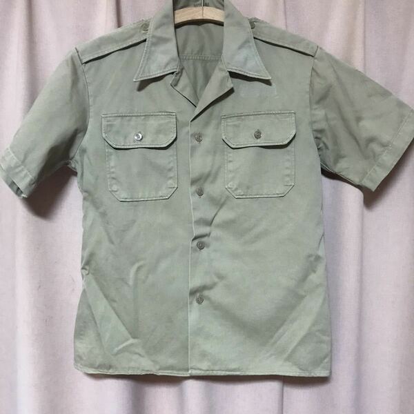 USED 60s US ARMY OFFICER UTILITY SHIRT MEDIUM 中古 軍モノ 60's 米軍 オフィサー ユーティリティ シャツ Mサイズ ミリタリー 送料無料