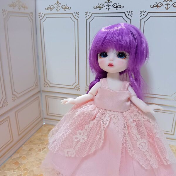 球体関節人形 1/8 ミニドール 新品 BJD フルセット 16㎝ 着せ替え人形 美少女
