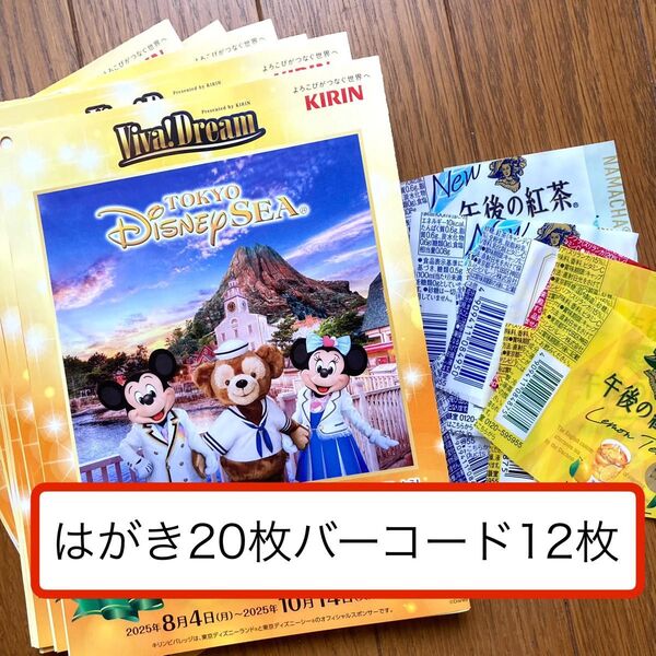 ディズニー懸賞 キリン ビバ!ドリームキャンペーン バーコード 応募はがき 貸切ナイト キリンビバレッジ 東京ディズニーシー