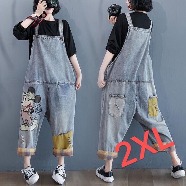 LPBA014 春秋レディース サロペット デニムパンツ オーバーオール