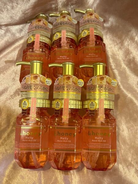 アンドハニー メルティモイストリッチ ヘアオイル 100ml×6個セット