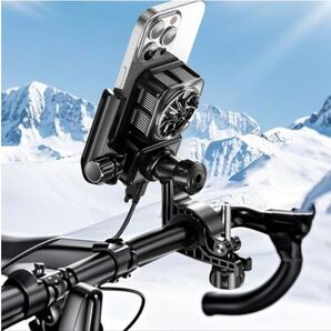 スマホホルダー 自転車用スマホホルダー 冷温機能搭載 落下防止 簡単取付 68mm-95mm幅に対応 新品未使用