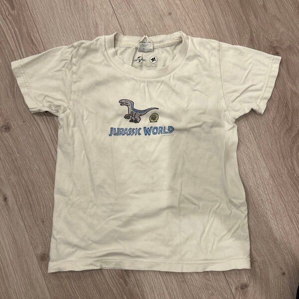 キッズ 130サイズ ジュラシックワールド Tシャツ 半袖Tシャツ 半袖 ホワイト 白 ブルー