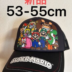 新品未使用タグ付 スーパーマリオ 任天堂 帽子 キャップ メッシュキャップ 黒 キッズ 子供向け 男児 男の子 ユニバ USJ